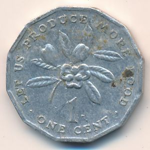 Ямайка, 1 цент (1980 г.)
