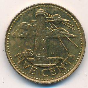 Барбадос, 5 центов (1997 г.)