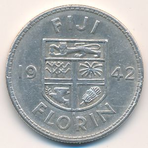 Фиджи, 1 флорин (1942 г.)