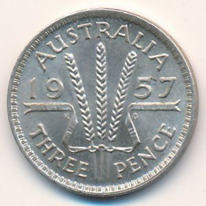 Австралия, 3 пенса (1957 г.)