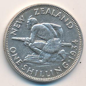 Новая Зеландия, 1 шиллинг (1934 г.)