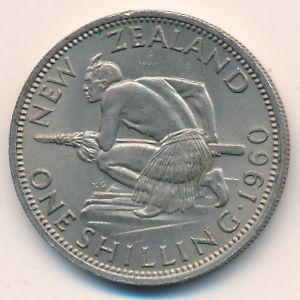Новая Зеландия, 1 шиллинг (1960 г.)