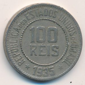 Brazil, 100 reis, 1935