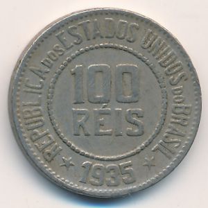 Brazil, 100 reis, 1935