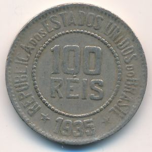 Brazil, 100 reis, 1935