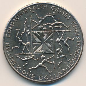 New Zealand, 1 dollar, 1974