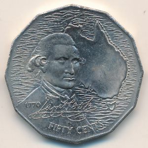Австралия, 50 центов (1970 г.)