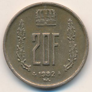 Люксембург, 20 франков (1982 г.)