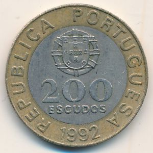 Португалия, 200 эскудо (1992 г.)