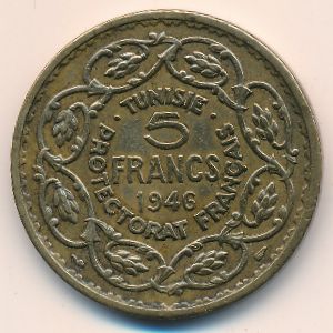 Тунис, 5 франков (1946 г.)