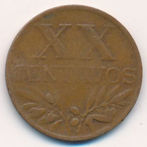 Portugal, 20 centavos, 1953