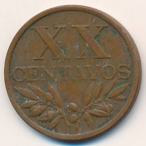 Португалия, 20 сентаво (1968 г.)