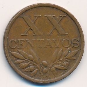 Portugal, 20 centavos, 1968