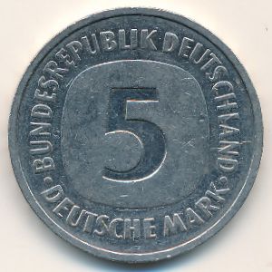 ФРГ, 5 марок (1988 г.)