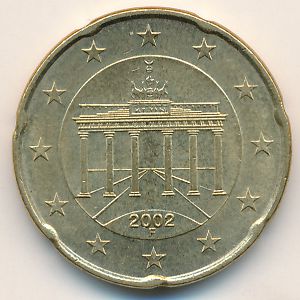 Германия, 20 евроцентов (2002 г.)