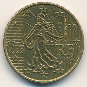 France, 10 euro cent, 1999