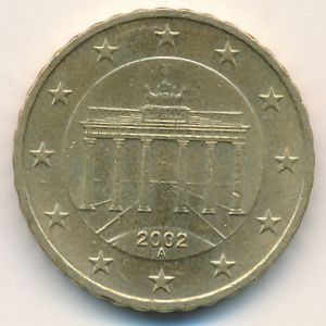 Германия, 10 евроцентов (2002 г.)