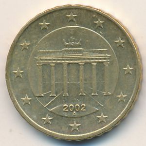 Germany, 10 euro cent, 2002