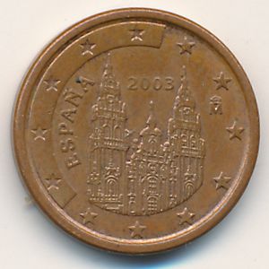 Испания, 1 евроцент (2003 г.)