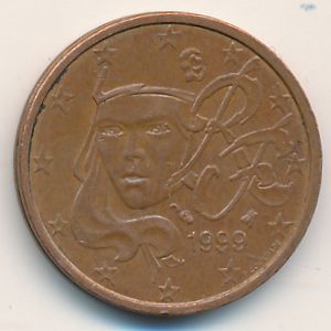 Франция, 2 евроцента (1999 г.)