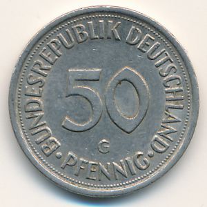 ФРГ, 50 пфеннигов (1980 г.)