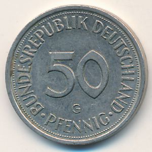 ФРГ, 50 пфеннигов (1990 г.)