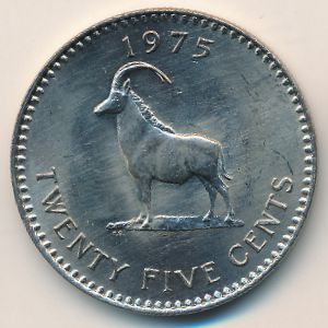 Родезия, 25 центов (1975 г.)