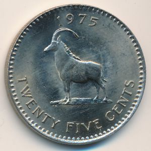 Родезия, 25 центов (1975 г.)