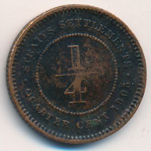 Стрейтс-Сетлментс, 1/4 цента (1905 г.)