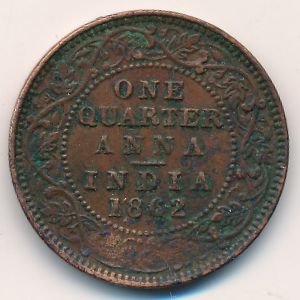 British West Indies, 1/4 anna, 1862