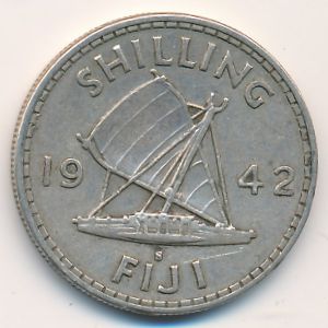 Фиджи, 1 шиллинг (1942 г.)