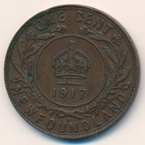 Ньюфаундленд, 1 цент (1917 г.)