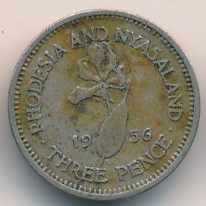 Родезия и Ньясаленд, 3 пенса (1956 г.)