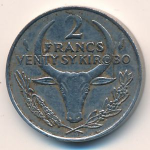 Мадагаскар, 2 франка (1982 г.)