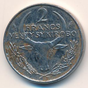 Мадагаскар, 2 франка (1988 г.)