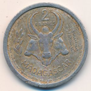 Мадагаскар, 2 франка (1948 г.)