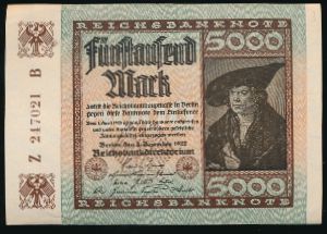Германия, 5000 марок (1922 г.)