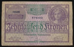 Австрия, 10000 крон (1924 г.)