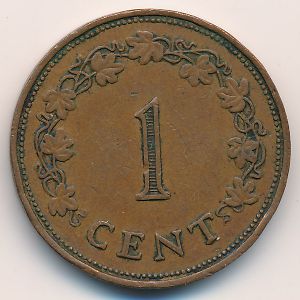 Мальта, 1 цент (1972 г.)