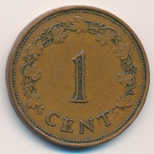 Мальта, 1 цент (1972 г.)