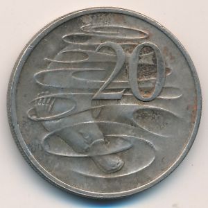 Австралия, 20 центов (1967 г.)