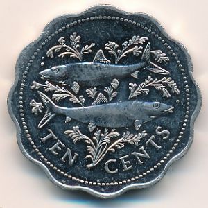 Багамские острова, 10 центов (2000 г.)