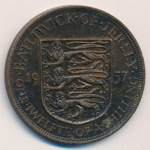Джерси, 1/12 шиллинга (1957 г.)