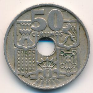 Испания, 50 сентимо (1949 г.)