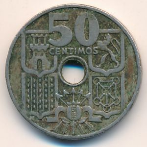Испания, 50 сентимо (1949 г.)