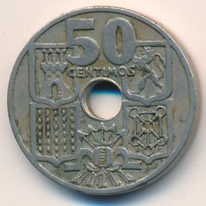 Испания, 50 сентимо (1949 г.)