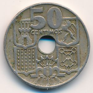 Испания, 50 сентимо (1949 г.)
