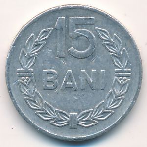 Romania, 15 bani, 1975