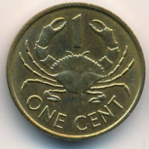 Сейшелы, 1 цент (1990 г.)