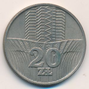 Польша, 20 злотых (1976 г.)